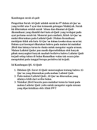 Artikel ini sebelumnya telah tayang di pikiran rakyat dengan judul: Al Qadr Berapa Ayat Goreng