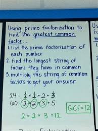 Prime Factorization To Find The Gcf Prime Factorization