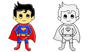 When i create an original character, i usually draw him in some sort of pose that shows off his costume as well as his superhuman physique. How To Draw Superhero Superman Cute Step By Step Youtube