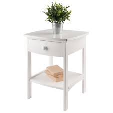 Claire Curved Accent Table Nightstand White My Usa Furniture