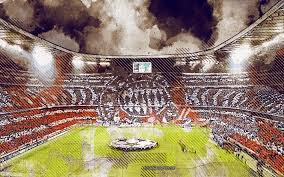 Allianz area from the inside. Download Wallpapers Allianz Arena Bavaria Munich Stadium Grunge Art Inside View Allianz Arena Grunge Painted Football Stadium Munich Bavaria Germany For Desktop Free Pictures For Desktop Free