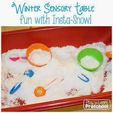Play To Learn Preschool Insta Snow Sensory Table Snow Sensory Table Snow Sensory Sensory Table