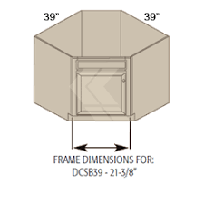 Dcsb39 Shaker Ii Maple Willow Gray Diagonal Corner Sink Base Cabinet 1 Door Framed Assembled Kitchen Cabinet Corner Sink Sink Cabinet Assembled Kitchen Cabinets