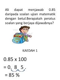 Cara mudah untuk menukar peratus kepada pecahan. Peratus