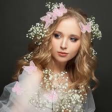 Canlierr 30 Pieces Butterfly Lace Trims Organza Decorative Patches  Embroidered Butterfly Embellishments for DIY Crafts Bridal Headdress Hair  ...