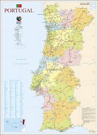 Mapa del mundo, vista de satélite: Mapa De Portugal 2 Faces 80 5 X 111 5 Cm Plastificado De Parede Livro Wook