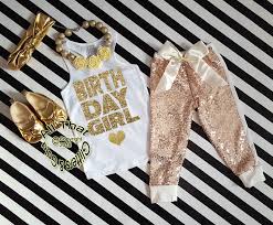 Thank you so much for all of you metallic pants are so cool and chic. Cute Ivory And Gold Birthday Girl Sequin Birthday Pants Outfits Little Girls