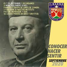Recordamos a Monseñor Alejandro Schell, nuestro fundador y referente  histórico de la Iglesia en nuestra región. Pastor incansable, creador,  inspirador, hombre de palabra y de obras. Hace 48 años llegaba a la