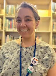 A belated announcement -- Falls Library has a new children's librarian! My  name is Grace (she/her) and I come here by way of the Free Library  Foundation where I most recently was