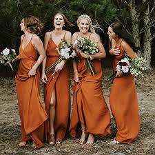 Orange grey wedding orange wedding themes burnt orange weddings fall wedding colors gray weddings autumn wedding orange bridesmaid dresses grey bridesmaids orange wedding dresses. Spaghetti Straps Bridesmaid Dresses Burnt Orange Bridesmaid Dresses Beach Wedding Party Bridesmaid Dresses Pd211252 Bellabridal Online Store Powered By Storenvy