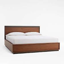 Finley dark grey upholstered full platform bed frame with lifting storage. Storage Beds Crate And Barrel
