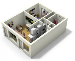 Otherwise, your basement is going to feel like some far off disconnected place and not part of your home. Small Apartment Design For Live Work 3d Floor Plan And Tour