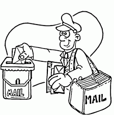 9 Pics Of Mailman Coloring Pages Printables Community Helpers Coloring Books Coloring Pages Lost Ocean Coloring Book