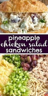 Mash the cream cheese, cottage cheese and sugar with a potato masher until well combined and natasha….well if you want a savory crepe…chicken, vegis and crab with a garlic bechamel sauce i went by the recipe…im thinking maybe the pineapple had a bad reaction with the cheese. Pineapple Chicken Salad Sandwiches Chicken Salad Chicken Salad With Sweet Pineapp Chicken Salad Recipes Chicken Salad With Pineapple Chicken Salad Sandwich