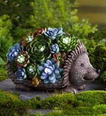 Westie dog sitting animal ornament. Solar Lighted Succulent Resin Animal Garden Statue Bunny Plowhearth