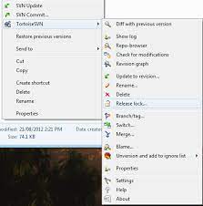 From the svn locks view you can unlock your locked . Svn File Locked By Me Now Cannot Commit It Stack Overflow