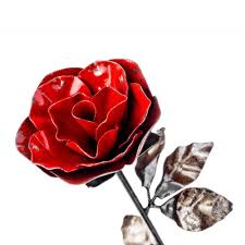 Maybe you would like to learn more about one of these? Metal Rose Garden Ornament Sculpture Art Handmade Recycled Metal Flower