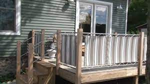 Fabric Panels Installed On Deck Rails Youtube Building A Deck Deck Railings Deck