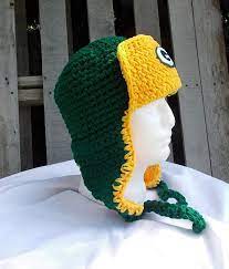 Men S Green Bay Packers Warm Bomber Hat Packers Trapper Etsy In 2021 Crochet Animal Hats Crochet Christmas Stocking Crochet Hats
