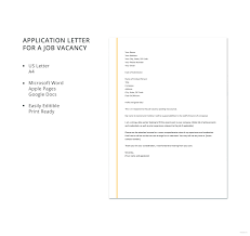 Free Application Letter Template For A Job Vacancy Word Doc Apple Mac Pages Google Docs Application Letters Application Letter Template Lettering