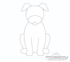 How To Draw A Dog Step By Step - Easylinedrawing