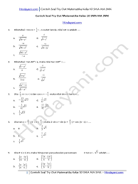 Maybe you would like to learn more about one of these? Contoh Soal Try Out Matematika Kelas 10 Sma Ma Smk