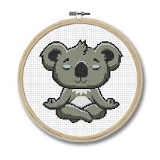 Crochet, knitting motifs, knotting, loom beading, perler beading. Modern Cross Stitch Pattern Cute Little Koala Geometric Animals Embroidery Easy Cross Stitch Design Counted Cross Stitch Needlepoint Patterns Kits How To Timeglobaltech Com