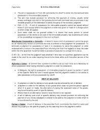 If granted, writ of possession is posted. Enforcement Of Judgements And Orders