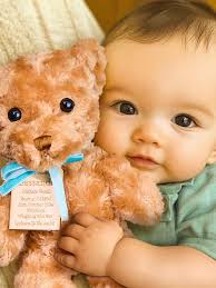 Personalized Bear With Birth Stats Tag