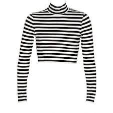 Black And White Striped Shirt Crop Top Crop Stripe Long Sleeve 31 Brl Liked On Polyvore Featuring Tops Shirts Crop Top Long Sleeves Stripe Shirt Long Sleeve Cro Roupas Casuais Roupas Blusas