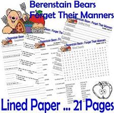 Maybe you would like to learn more about one of these? Berenstain Bears Forget Their Manners Comprehension Activity Pack Book Companion Comprehension Activities Reading Comprehension Activities Book Companion