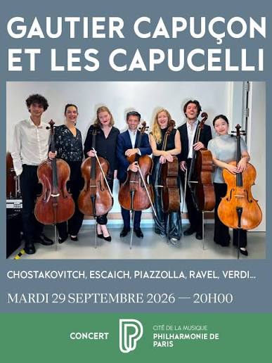 Rendez-vous mardi soir : Gautier Capu&ccedil;on est de retour avec les six  laur&eacute;ats de sa classe d'excellence, avec lesquels il a form&eacute; un nouvel  ensemble, les Capucelli. Billets disponibles :  https://philharmoniedeparis.fr/fr/activite/musique-de-chambre ...