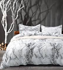 Here, your favorite looks cost less than you thought possible. Nanko King Bedding Duvet Cover Set White And Black Marble Printed 3 Piece 1000 Tc Luxury