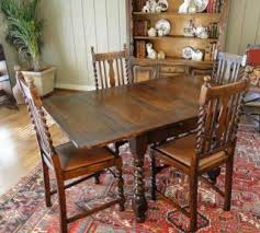 Antique English Barley Twist Table Game Kitchen Dining Draw Leaf Dark Antique Dining Tables Barley Twist Furniture Barley Twist Table