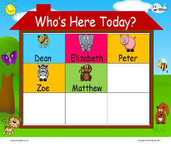 Whos Here Today Self Registration Chart Mindingkids