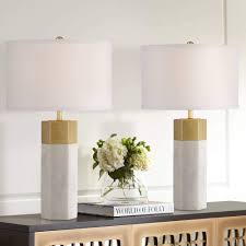 B102 bedroom set in brown cherry w/faux marble top casegoods. Leala Modern Contemporary Style Table Lamps Set Of 2 Hexagonal Faux Marble And Gold White Drum Shade Decor For Living Room Bedroom House Bedside Nightstand Home Office Family Possini Euro Design