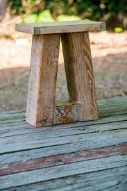 Wood Stool Side End Table In 2020 Wood Stool Side Table Wood Outdoor End Tables