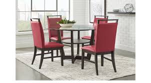 Discount dining room furniture near cost, at cost, or below cost. Ciara Espresso Dark Brown 5 Pc Dining Set Glass Top Contemporary