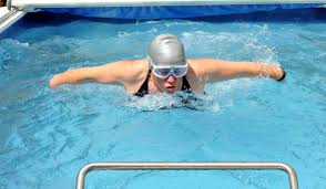 It's minus 2c outside this morning but we just swam in 30 deg water. Endless Pool Swim Training Get Set 4 Success