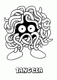 Enjoy coloring with the colors of your choice. Grass Pokemon Coloring Pages Tangela 232678 Hello Kids Coloring Pages Coloring Home