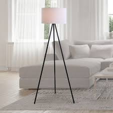 Cresswell Hayden 61 Tripod Floor Lamp Semi Gloss Black Nature Inspired Bedroom Floor Lamp Home Decor