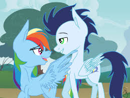 Vidéo html5 n'est pas supportée par ce navigateur. 1435006 Artist Ilaria122 Backwards Cutie Mark Female Flirting Male Pony Rainbow Dash Safe Shipping Soarin Soarindash Straight Wing Hands Derpibooru