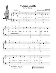 Students want to play this song! Waltzing Matilda Lvl 3 Gilbert Debenedett Free Piano Sheet Music Pdf