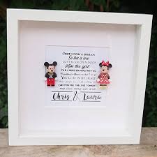 Lego Disney Inspired Minnie Mouse And Mickey Mouse Shadow Box Frame Disney Frames Lego Frame Box Frames
