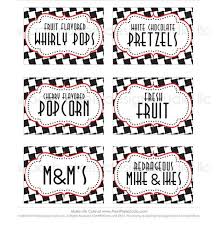 Black And White Label Labels For Food Monster Truck Birthday Party Ideas Food Trucks Birthday Party Hot Wheels Themed Birthday Party