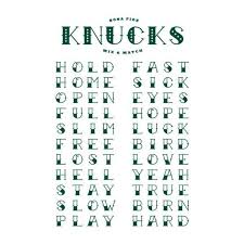 Mix And Match Knuckle Tattoos Jpg 554 554 Pixels Knuckle Tattoos Tattoo Lettering Finger Tattoos