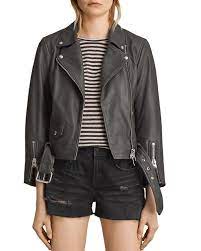 Allsaints Cole Leather Biker Jacket Women Bloomingdale S Jacket Outfit Women Womens Leather Jacket Outfit Leather Jacket Outfits