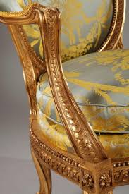 Charming Children S Gilded Wood Armchair After G Jacob In 2020 Wood Arm Chair Armchair White Leather Armchair