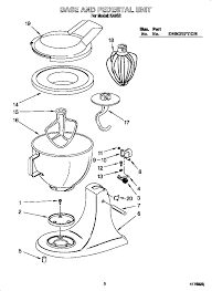 kitchenaid k45ss stand mixer parts