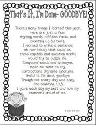 Pin By Simone Thomas Ramsey On First Grade End Of Year Ideas Beginning Of School Teaching Poems About School